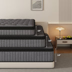 HIKOS 10 inch Twin Mattress in a Box, Cooling Gel Memory Foam Hybrid Mattress with Individually Wrapped Pocket Coils, Medium Firm Twin Size Mattress