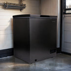Frigidaire 5.0 Cu. ft. Garage-Ready Chest Freezer, Compact Deep Freezer for Kitchen, Apartment, Small Freezer for Bulk Storage, Black Granite