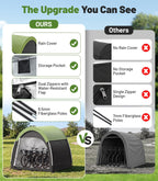 Housolution Bike Tent, Outdoor Bike Storage Shed, Waterproof Bicycle Cover with 210d Oxford, Portable Bicycle Tent for 4-5 Bikes, Lawn Mower